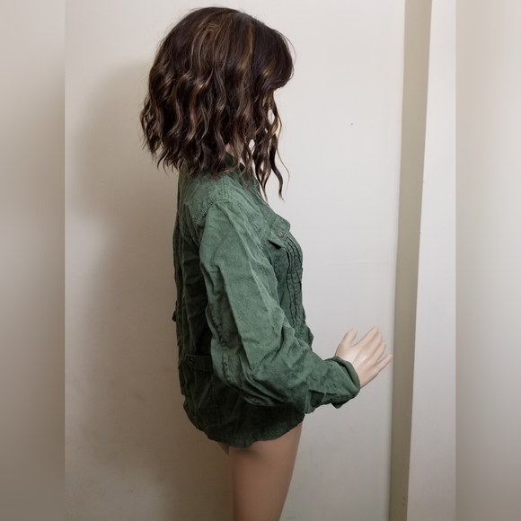 EUC Christopher & Banks Women's Green Long Sleeve Button Down Size L - Picture 5 of 8